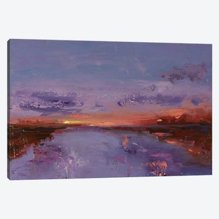 River Sunrise Canvas Print #MZP31} by Mariusz Piatkowski Canvas Artwork