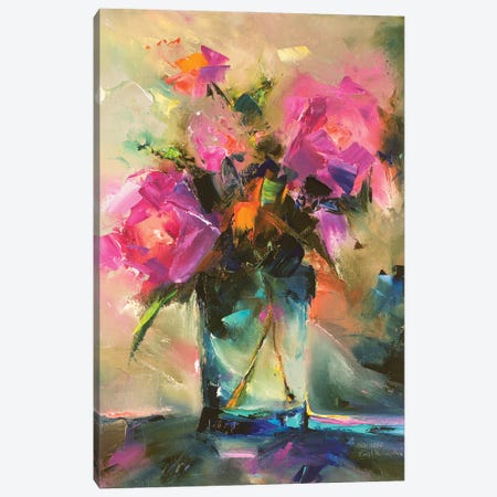 Flowers In Vase Canvas Print #MZP3} by Mariusz Piatkowski Canvas Print