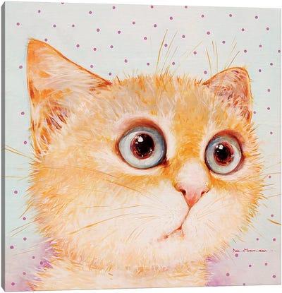 It Can't Be! Canvas Art Print - Orange Cat Art