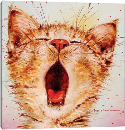Sonya Canvas Art Print - Orange Cat Art