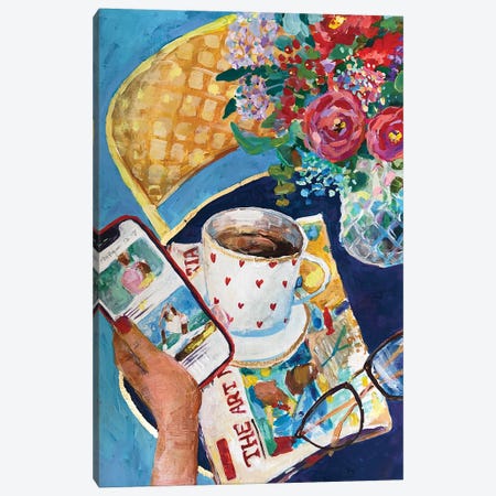 News For Breakfast Canvas Print #MZS14} by Anastasia Mazur-Skrobova Canvas Art