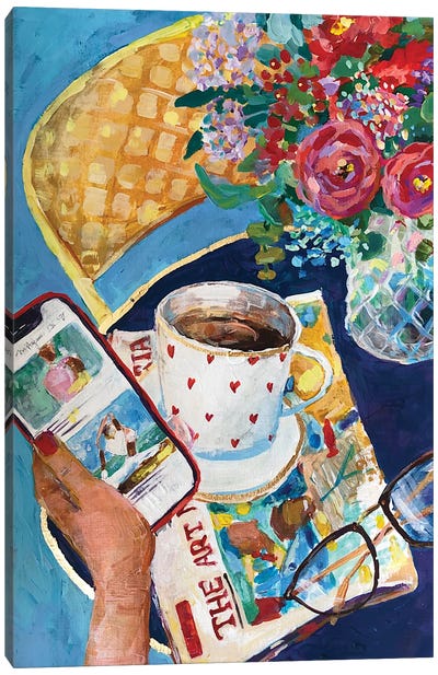 News For Breakfast Canvas Art Print - Simple Pleasures