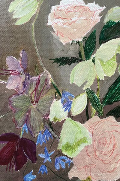 Anastasia Mazur-Skrobova: Floral Sketch I by Anastasia Mazur-Skrobova