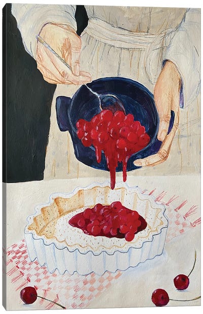 Cherry Pie Canvas Art Print - Pie Art