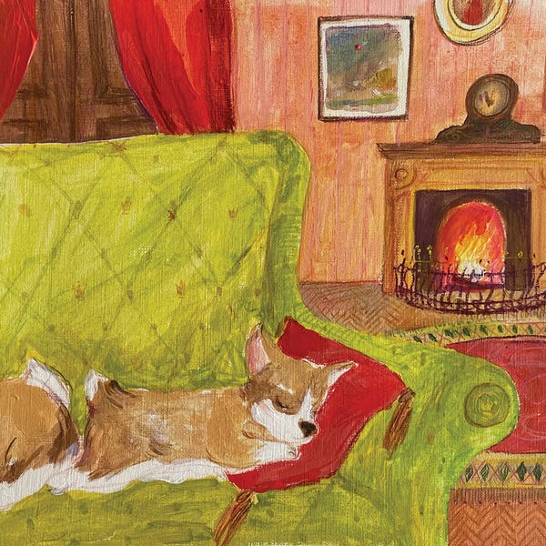Clocks: Royal Corgis by Anastasia Mazur-Skrobova