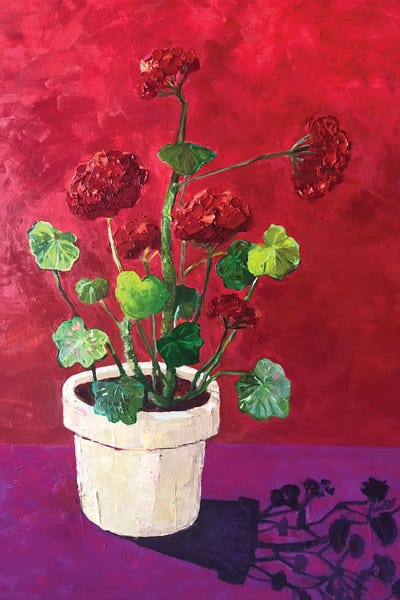 Red Gerarium by Anastasia Mazur-Skrobova acrylic art print