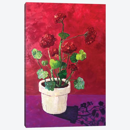 Red Gerarium Canvas Print #MZS35} by Anastasia Mazur-Skrobova Canvas Art