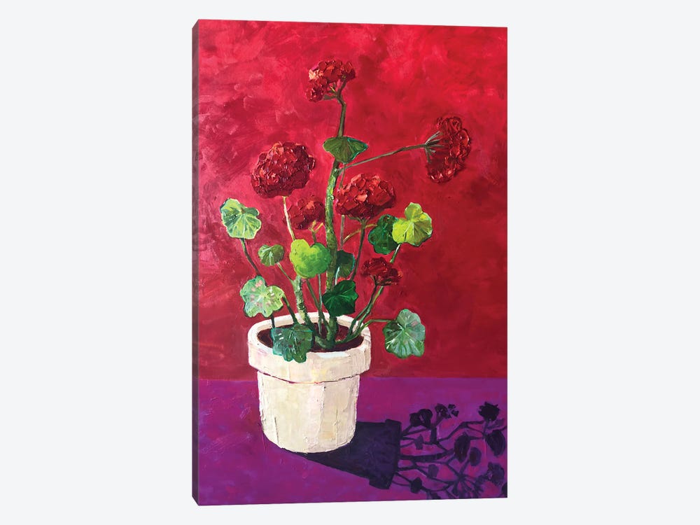 Red Gerarium by Anastasia Mazur-Skrobova 1-piece Canvas Art Print