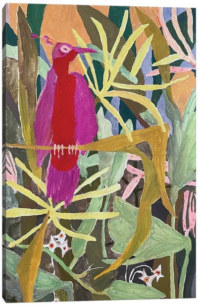 Garden Bird Canvas Art Print - Anastasia Mazur-Skrobova