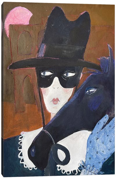 Zorro Canvas Art Print - Anastasia Mazur-Skrobova