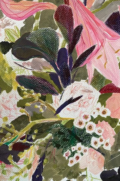 Anastasia Mazur-Skrobova: Floral Sketch IV by Anastasia Mazur-Skrobova