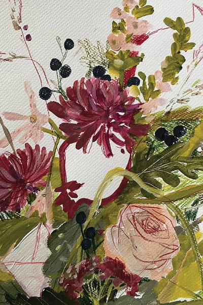 Anastasia Mazur-Skrobova: Floral Sketch II by Anastasia Mazur-Skrobova