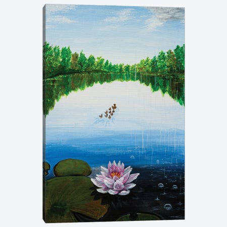 On The Pond Canvas Print #MZT19} by Marina Zotova Canvas Wall Art