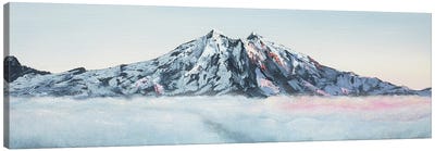 Above The Clouds Canvas Art Print - Snowy Mountain Art