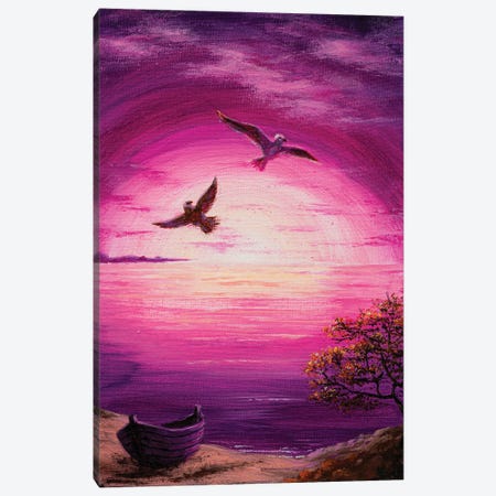 Purple Sunset Canvas Print #MZT20} by Marina Zotova Art Print