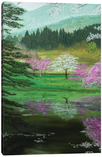 Spring In Japan Canvas Art Print - Cherry Blossom Art