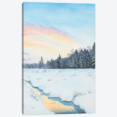 Winter Stream Canvas Print #MZT30} by Marina Zotova Canvas Artwork