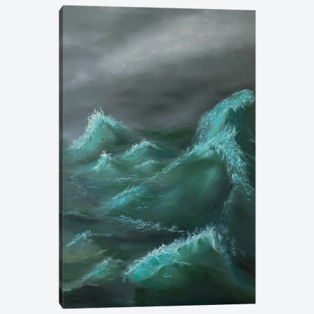 Wild Sea Canvas Print #MZT45} by Marina Zotova Canvas Art