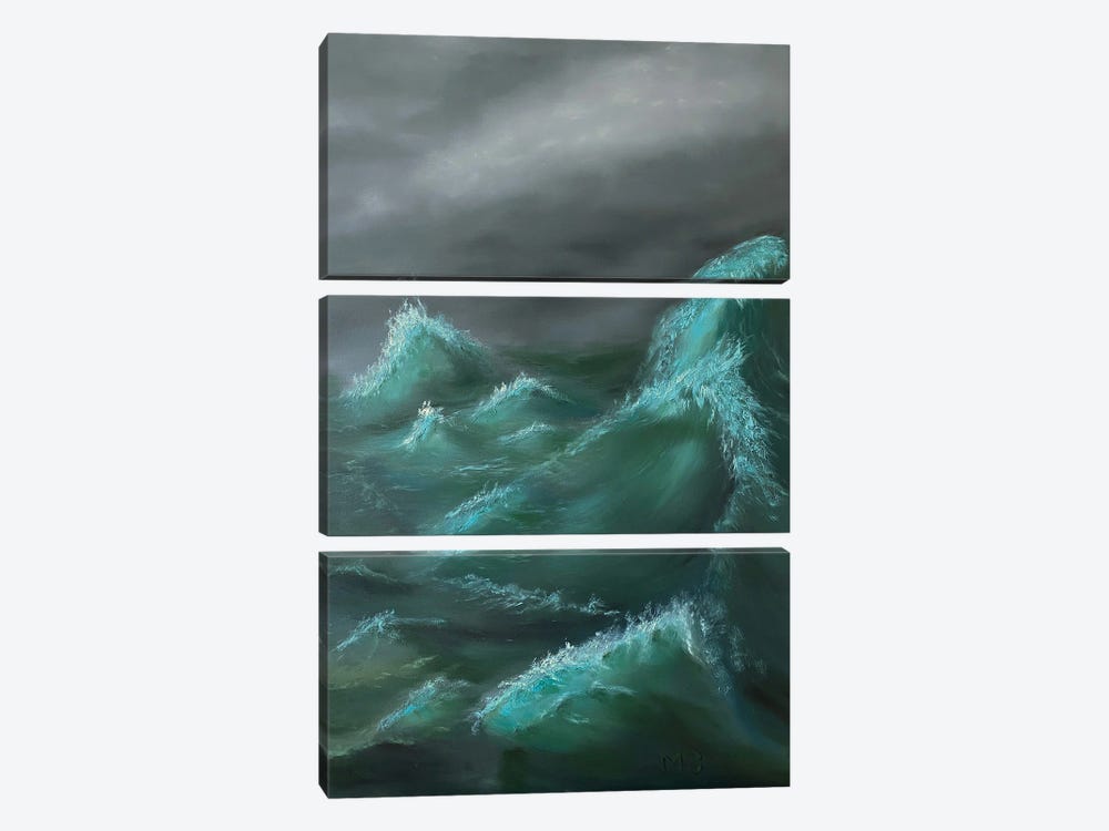 Wild Sea by Marina Zotova 3-piece Art Print