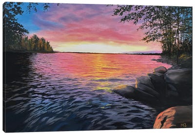 Evening In Karelia Canvas Art Print - Marina Zotova