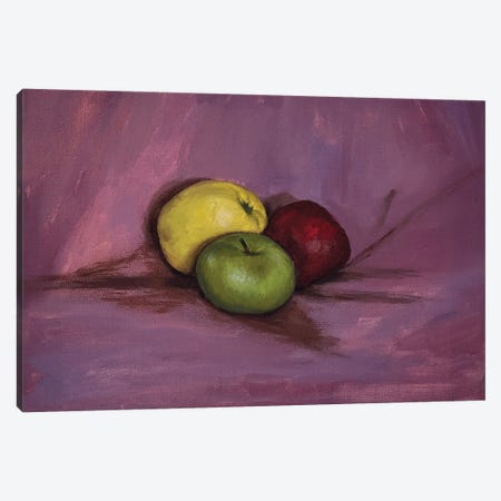 Three Apples Canvas Print #MZT69} by Marina Zotova Canvas Print