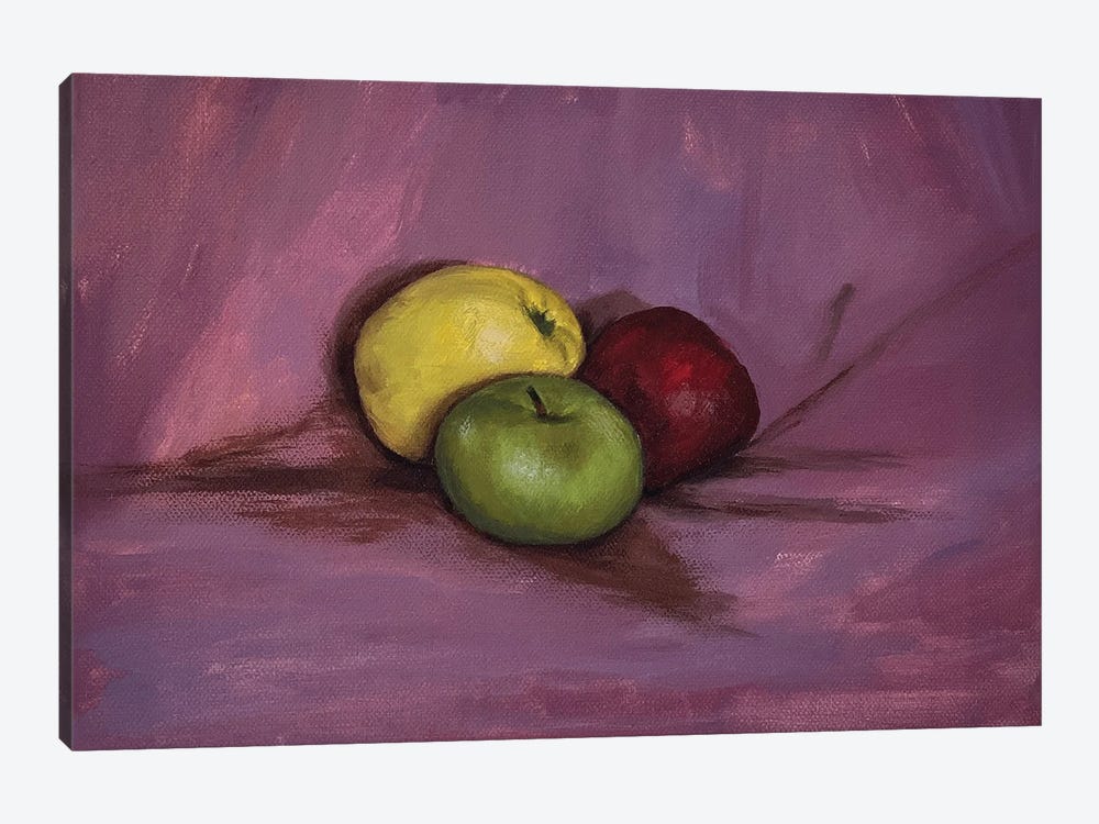Three Apples by Marina Zotova 1-piece Canvas Print