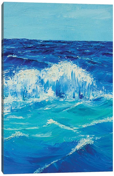 Foamy Wave Canvas Art Print - Marina Zotova