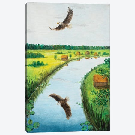 Free Eagle Canvas Print #MZT9} by Marina Zotova Canvas Art Print