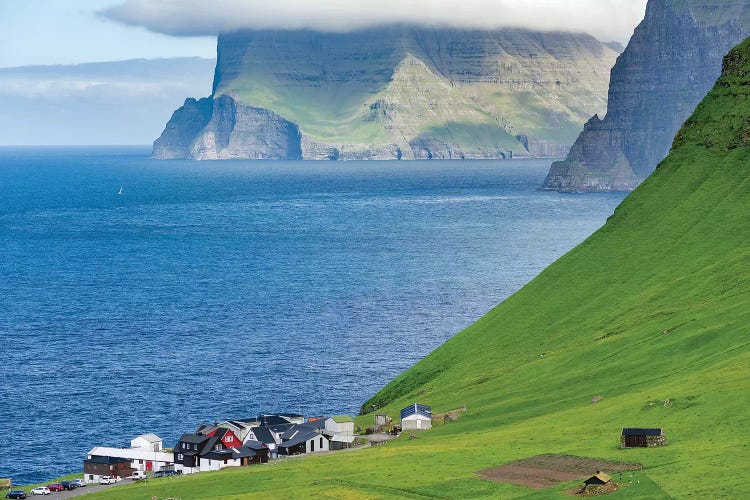 Island Kalsoy, village Trollanes, Faroe Islands, Denmark by Martin Zwick wall art