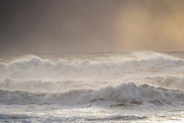 Coast Near Vik Y Myrdal During Winter. Storm At Beach Reynisfjara, Iceland.