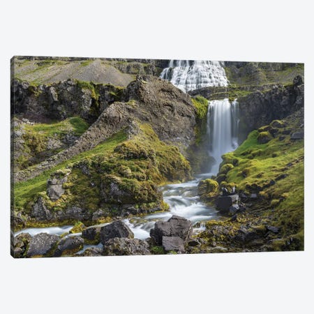 Dynjandi An Icon Of The Westfjords. The Remote Westfjords In Northwest Iceland. Canvas Print #MZW173} by Martin Zwick Canvas Artwork