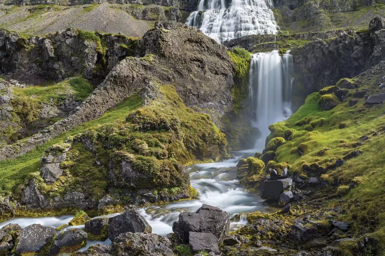 Dynjandi An Icon Of The Westfjords. The Remote Westfjords In Northwest Iceland.