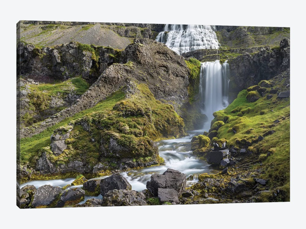 Dynjandi An Icon Of The Westfjords. The Remote Westfjords In Northwest Iceland. by Martin Zwick 1-piece Canvas Art Print
