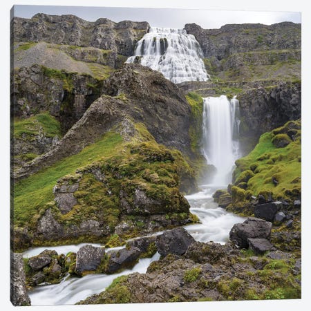 Dynjandi Waterfall, An Icon Of The Westfjords In Northwest Iceland. Canvas Print #MZW176} by Martin Zwick Art Print
