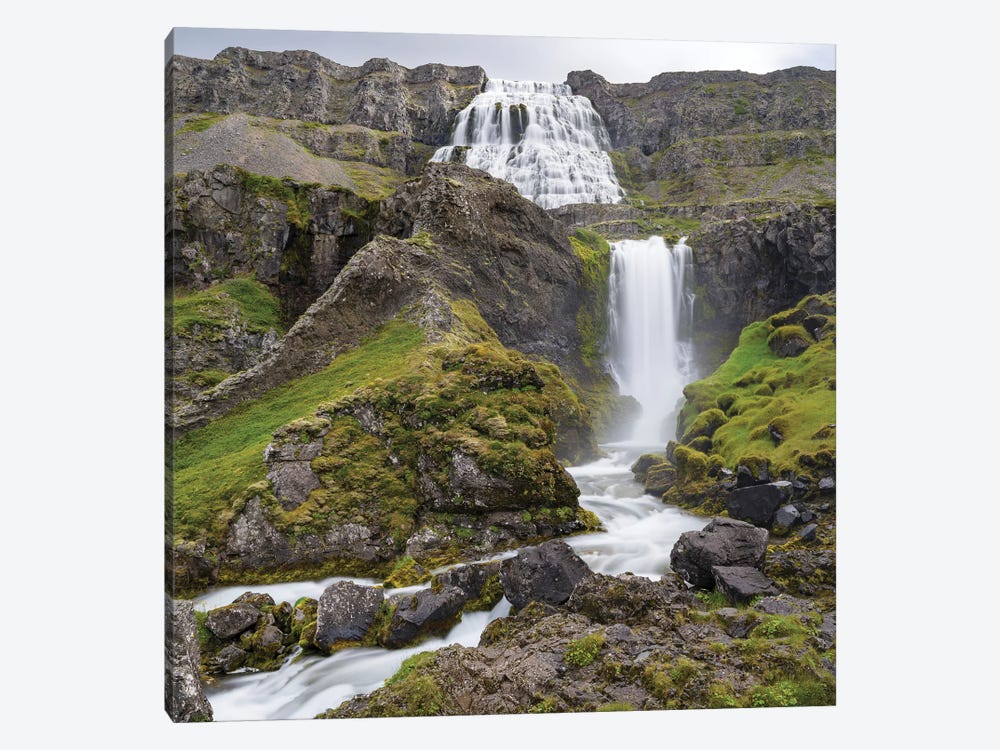 Dynjandi Waterfall, An Icon Of The Westfjords In Northwest Iceland. by Martin Zwick 1-piece Canvas Artwork