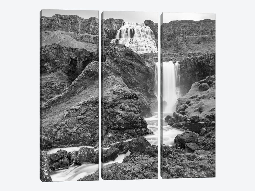 Dynjandi Waterfall, An Icon Of The Westfjords In Northwest Iceland. by Martin Zwick 3-piece Art Print