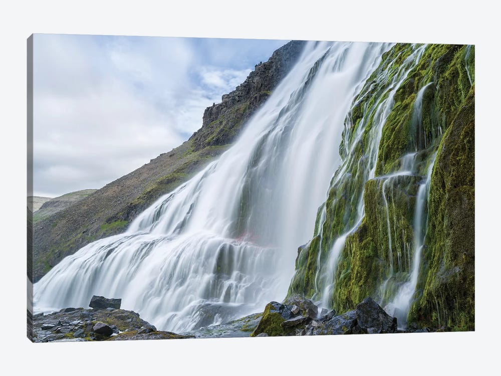 Dynjandi Waterfall, An Icon Of The Westfjords In Northwest Iceland. by Martin Zwick 1-piece Canvas Wall Art