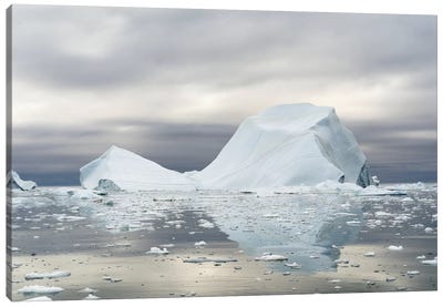 Ilulissat Icefjord At Disko Bay, Greenland, Danish Territory. Canvas Art Print - Greenland