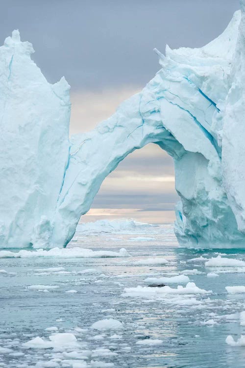 Ilulissat Icefjord At Disko Bay. The Icefjord Is Listed As Unesco World Heritage Site, Greenland.
