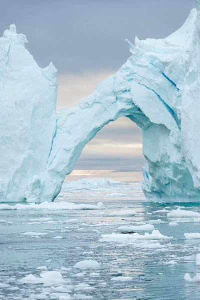Ilulissat Icefjord At Disko Bay. The Icefjord Is Listed As Unesco World Heritage Site, Greenland.
