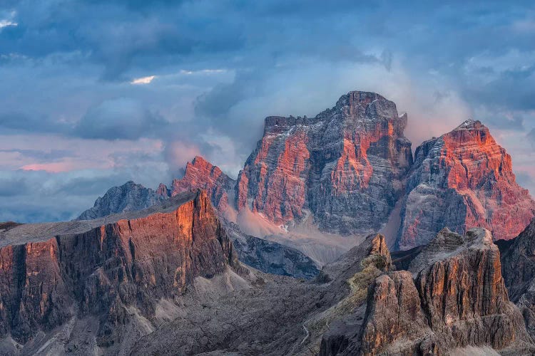 The dolomites in the Veneto. Monte Pelmo, Averau, Italy I