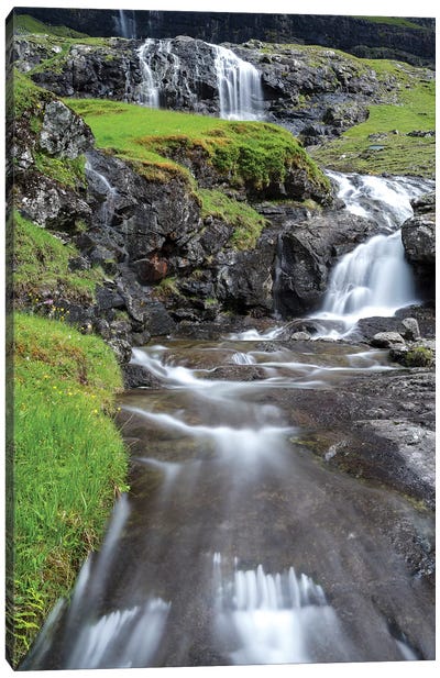 The valley of Saksun. Denmark, Faroe Islands Canvas Art Print - Martin Zwick