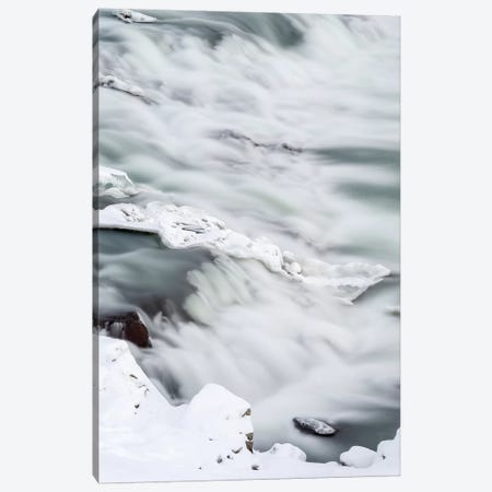Urridafoss During Winter, River Thorsa, Selfoss, Iceland. Canvas Print #MZW281} by Martin Zwick Canvas Art