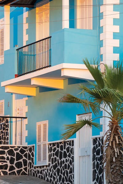 Traditional townhouse (Sobrado). Sao Filipe, the capital of the island. Fogo Island, part of Cape Verde in the central Atlantic. by Martin Zwick art print