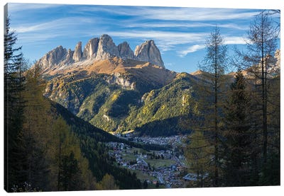 View of Langkofel (Sasso Lungo) from Val Contrin in the Marmolada mountain range in the Dolomites Canvas Art Print - Martin Zwick