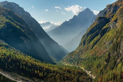 Valle Corpassa in Civetta - Moiazza mountain range in the Dolomites of the Veneto, in the background the Pale die San Martino by Martin Zwick canvas print