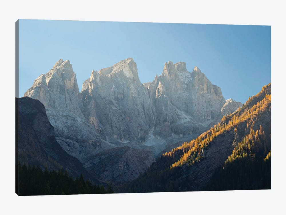 Focobon mountain range in the Pale di San Martino in the Dolomites of Trentino by Martin Zwick 1-piece Canvas Print