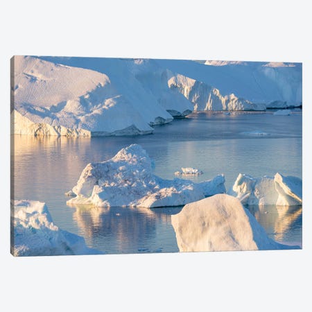Iceberg in the Uummannaq Fjord System, Greenland, Danish overseas colony. Canvas Print #MZW309} by Martin Zwick Art Print