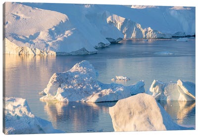 Iceberg in the Uummannaq Fjord System, Greenland, Danish overseas colony. Canvas Art Print - Greenland