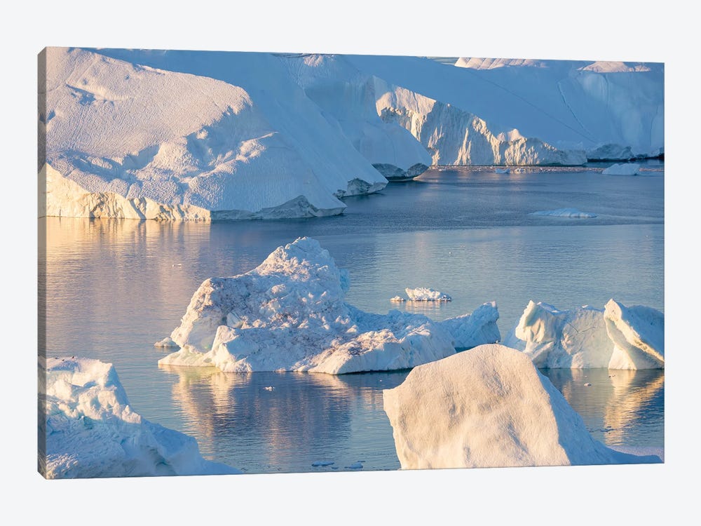 Iceberg in the Uummannaq Fjord System, Greenland, Danish overseas colony. by Martin Zwick 1-piece Canvas Print